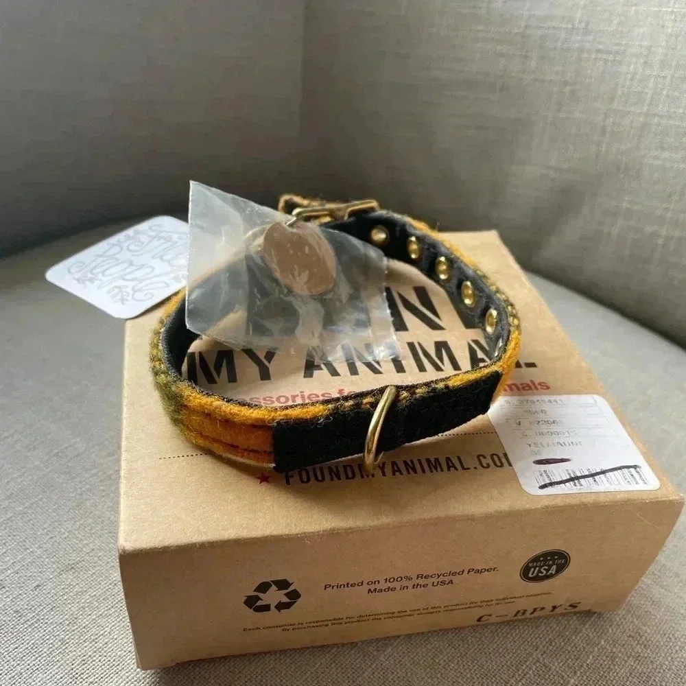 NWT Found My Animal x Free People Yellow Plaid Small Collar